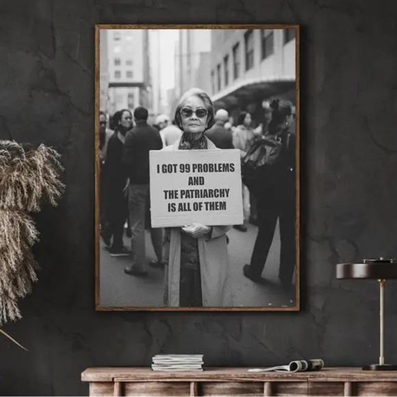 99 Problems & The Patriarchy Canvas Print Wall Art - Picture 3 of 6